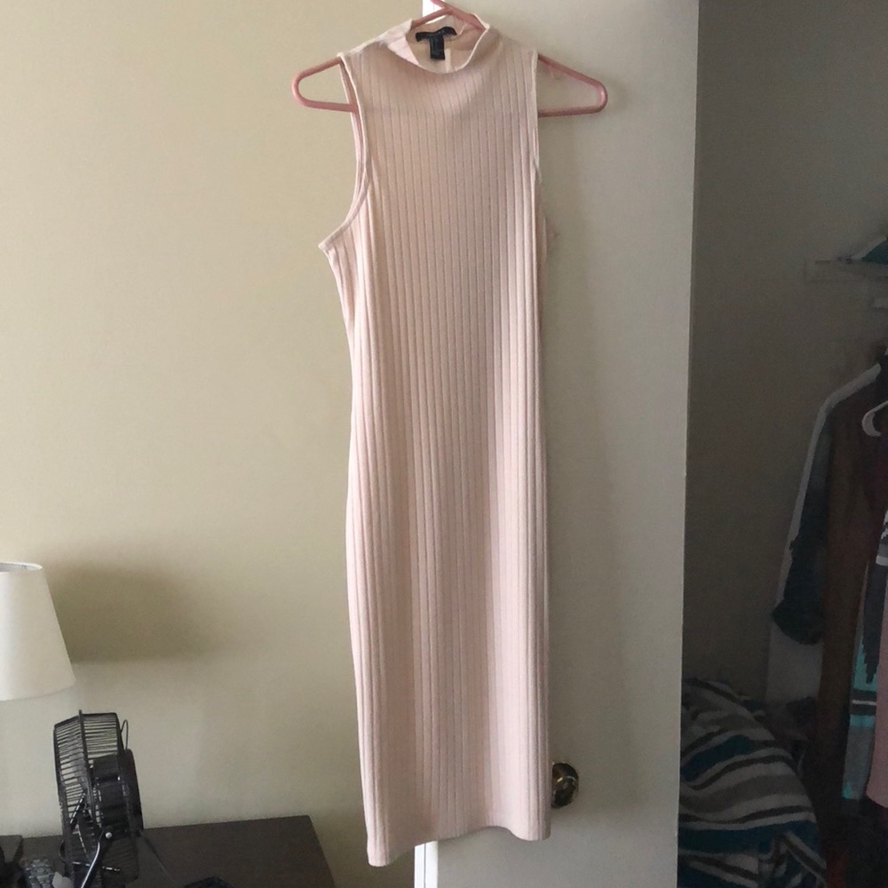 Beige body con dress